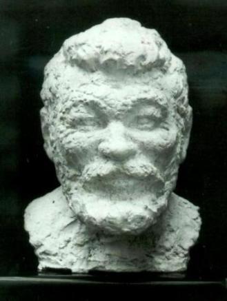 скульптурный портрет Николая Чекмарева, бюст, анфас