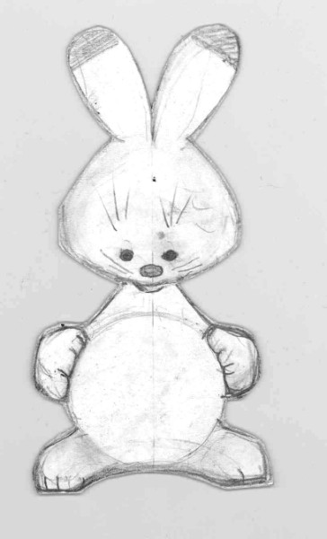 Рисунок пузатого зайца